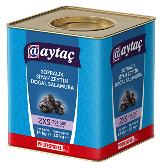 resm Aytaç Sulu Salamura Siyah Zeytin (2XS) 351-380 10 kg