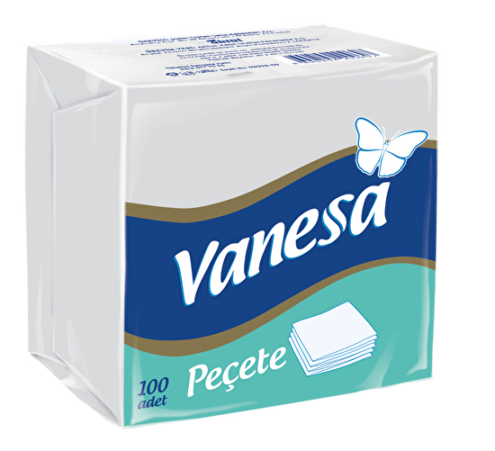 resm Vanesa Ekonomik Beyaz Peçete 100'lü