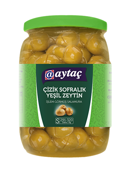 resm Aytaç Çizik Yeşil Zeytin (S) 291-320 400 g