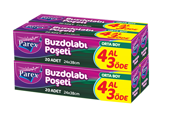resm Parex Orta Boy Buzdolabı Poşeti 20 Li 4 Al 3 Öde Adet