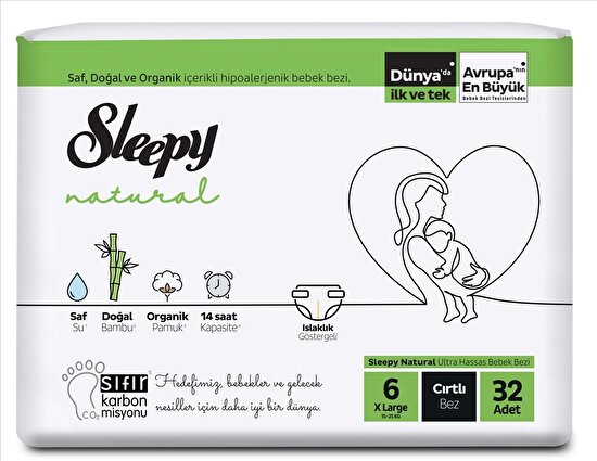 resm Sleepy Natural Jumbo 6 Numara Xlarge 32'li