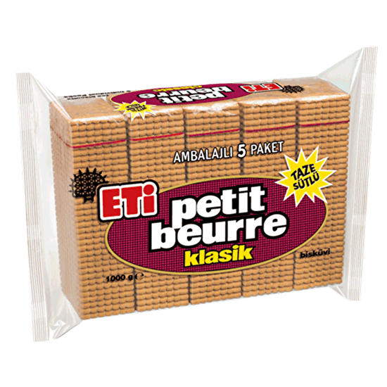 resm Eti Petit Beurre Bisküvi 5'li 1 kg