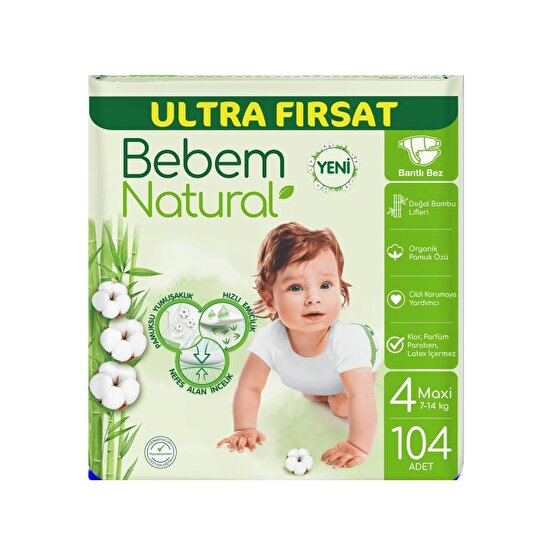 resm Bebem Natural Maxi 104'lü Ultra Fırsat