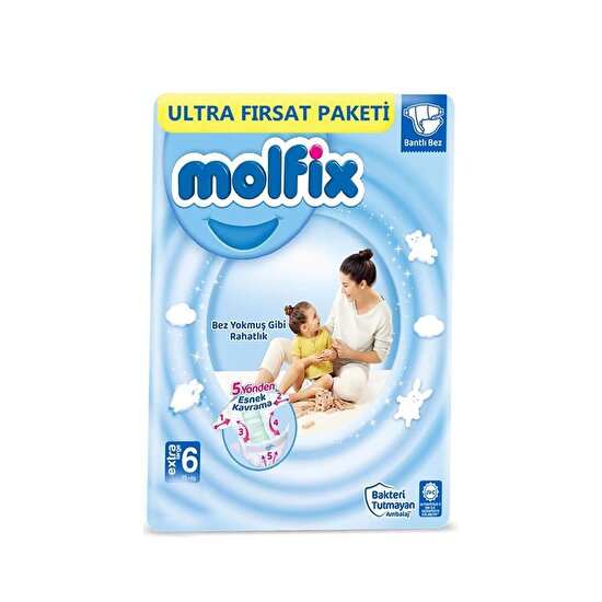 resm Molfix Oksijen Extra Large Ultra Fırsat 54'lü