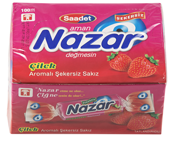 resm Nazar Çilek Aromalı Sakız 100'lü