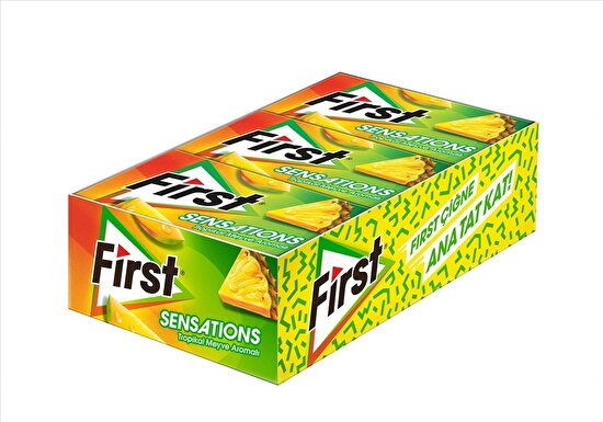 resm Fırst Sensations Tropikal Meyve Aromalı Sakız 27 g 12'li