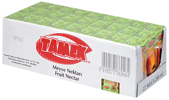 resm Tamek Şeftali Meyve Nektar 200 ml 27 Adet