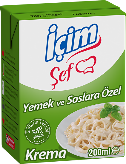 resm İçim Şef Yemeklik Krema %18 Yağlı 200 ml