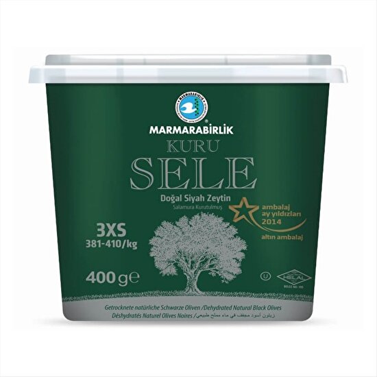 resm Marmara Birlik Sele Siyah Zeytin (3XS) 381-410 400 g