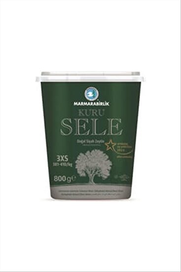 resm Marmara Birlik Kuru Sele Siyah Zeytin (3XS) 381-410 800 g