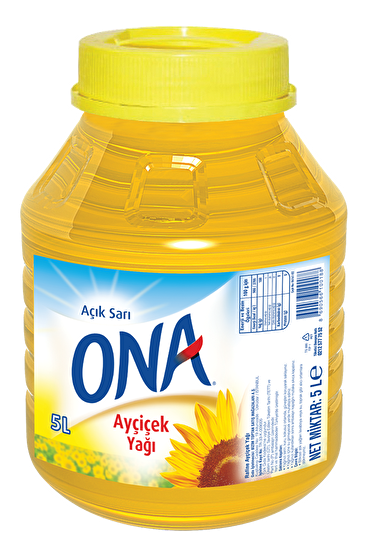 resm Ona Ayçiçek Yağı Geniş Ağız Pet 5 L