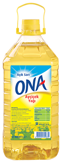 resm Ona Ayçiçek Yağı Dar Ağız Pet 5 L