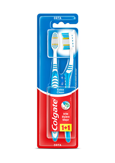resm Colgate Extra Clean Medium Diş Fırçası 1+1