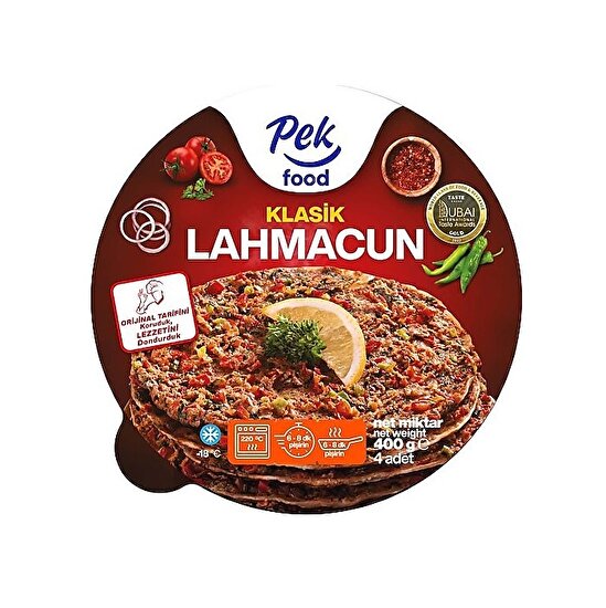 resm Pek Food Dondurulmuş Klasik Lahmacun 400 g