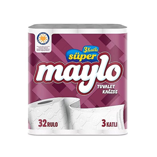 resm Süper Maylo 3 Katlı Tuvalet Kağıdı Beyaz Sabun 32'li