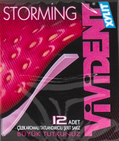 resm Vivident Storming Çilek Aroma Sakız 33 g