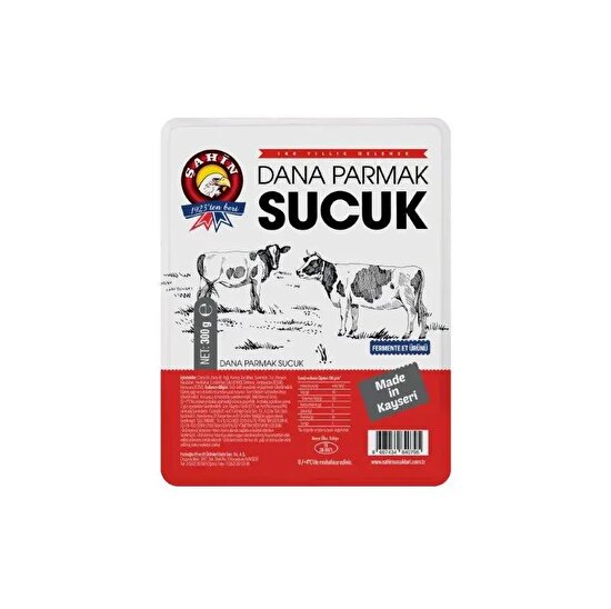 resm Şahin Vakumlu Dana Parmak Sucuk 300g