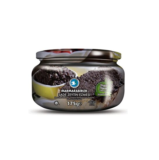 resm Marmarabirlik Siyah Sade Zeytin Ezmesi 175 g