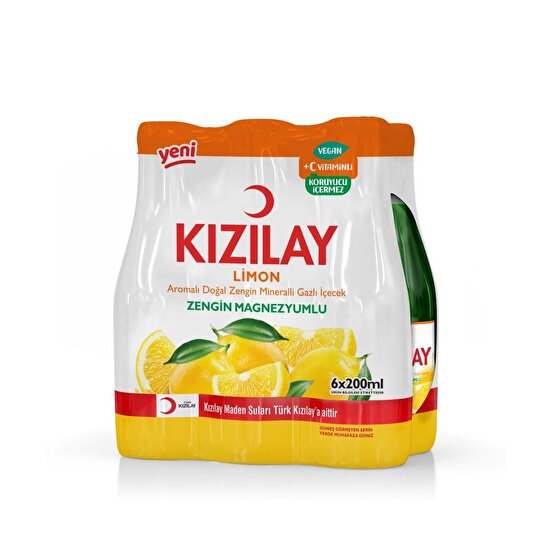 resm Kızılay C Limon Aromalı Maden Suyu 200 ml 6'lı