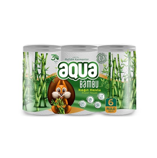 resm Aqua Bambu Kağıt Havlu 6'lı