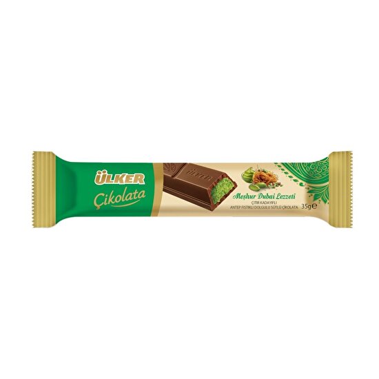 resm Ülker Dubai Baton Antep Fıstıklı Çikolata 35G