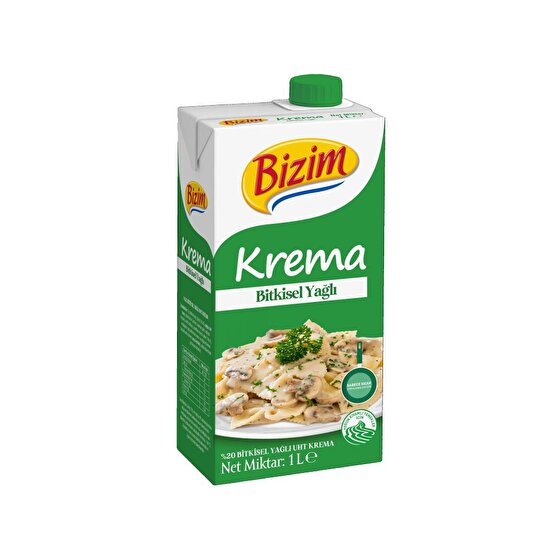 resm Bizim Krema %20 Bitkisel Yağlı 1 L