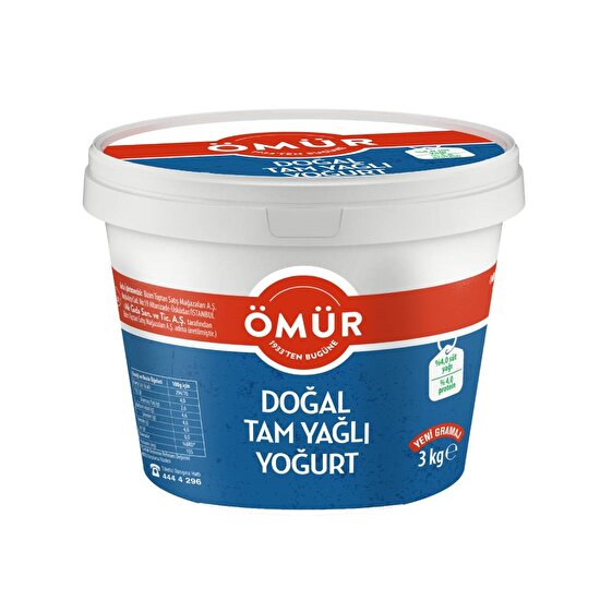resm Ömür Yoğurt Tam Yağlı 3 Kg