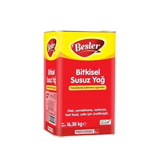 resm Besler Bitkisel Susuz Yağ Yemeklik 18 L