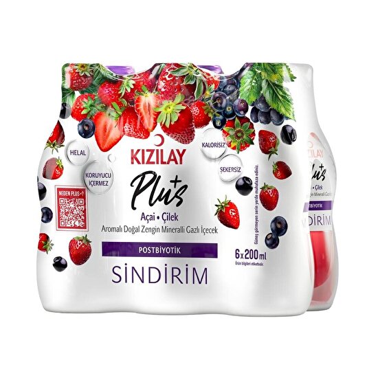 resm Kızılay Açai & Çilek Plus 200 ml 6'lı