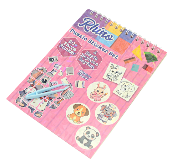 resm Rhıno Puzzle Stıcker Seti